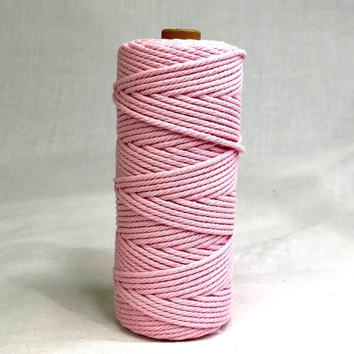 3mm Macrame Cotton Cord Soft Pink 100mtr roll - Harry & Wilma
