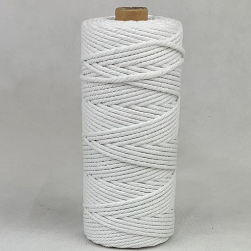 3mm Macrame Cotton Rope White 100mtr roll