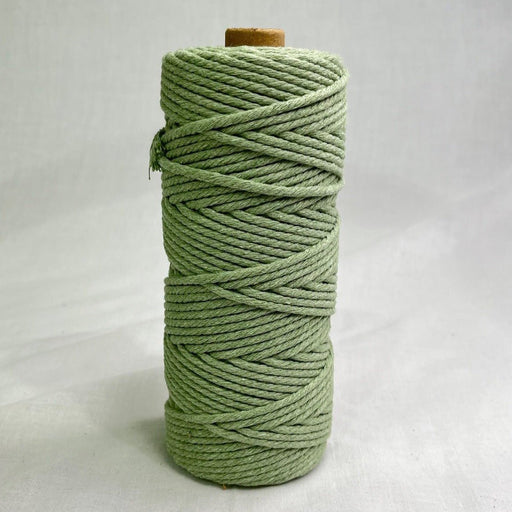 3mm Macrame Cotton Rope Soft Green 100mtr - Harry & Wilma