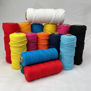 3mm Macrame Cotton Rope Soft Green 100mtr - Harry & Wilma