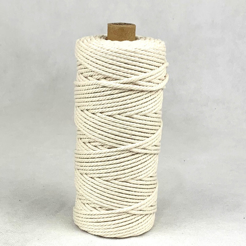 3mm Macrame Natural Cotton Cord 100mtr Roll - Harry & Wilma