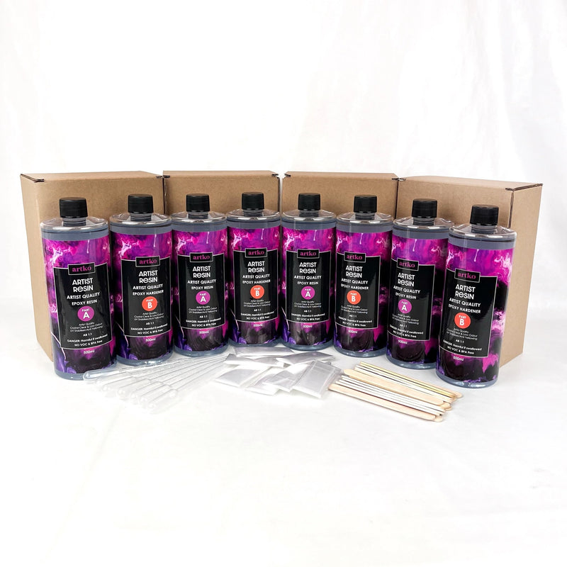 4 x 1 litre Epoxy Resin kits - Harry & Wilma