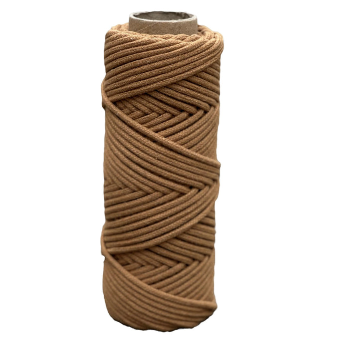 4mm Braided Macrame Cord 50mtr - Earth Brown - Harry & Wilma