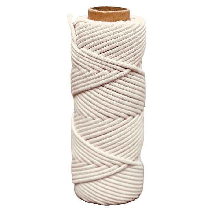 4mm Braided Macrame Cord 50mtr - Natural - Harry & Wilma