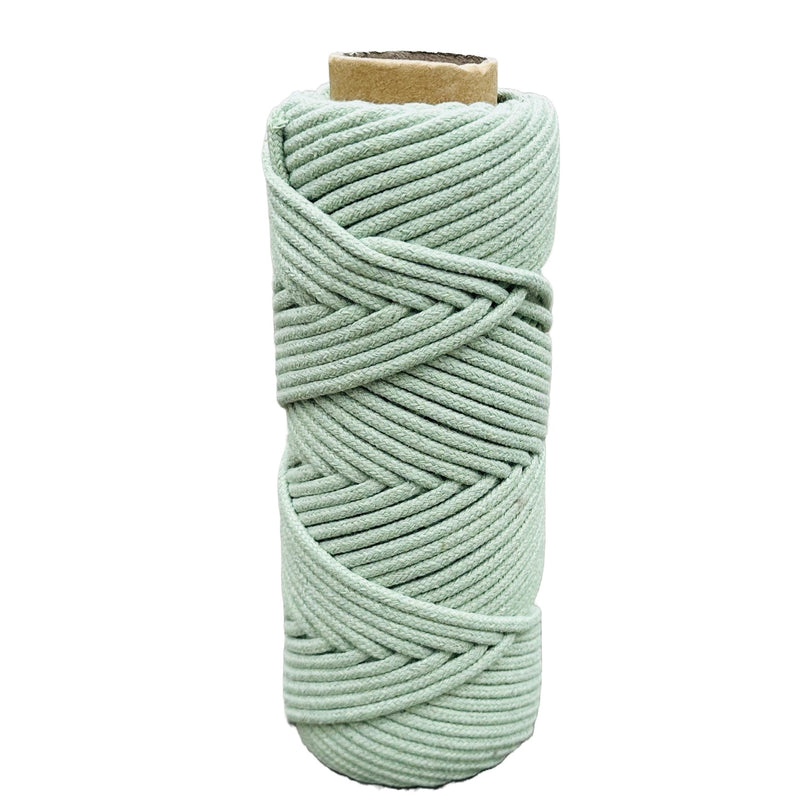 4mm Braided Macrame Cord 50mtr - Soft Green - Harry & Wilma