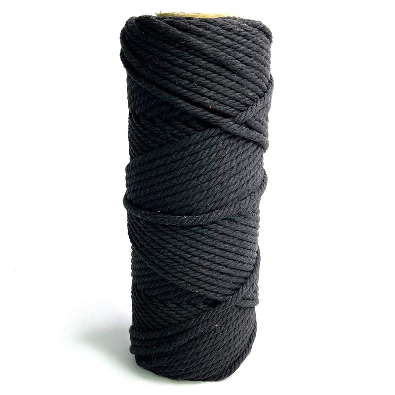 4mm Macrame Cord 50mtr roll - Black - Harry & Wilma