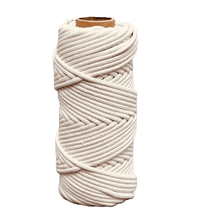 5mm Braided Macrame Cord 50mtr - Natural - Harry & Wilma