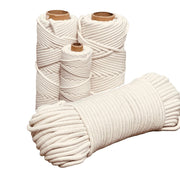 7mm Braided Macrame Cord 50mtr Hank - Natural - Harry & Wilma
