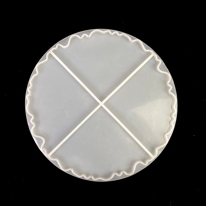 Silicone Resin Mould - Round Tray in Coaster Sections