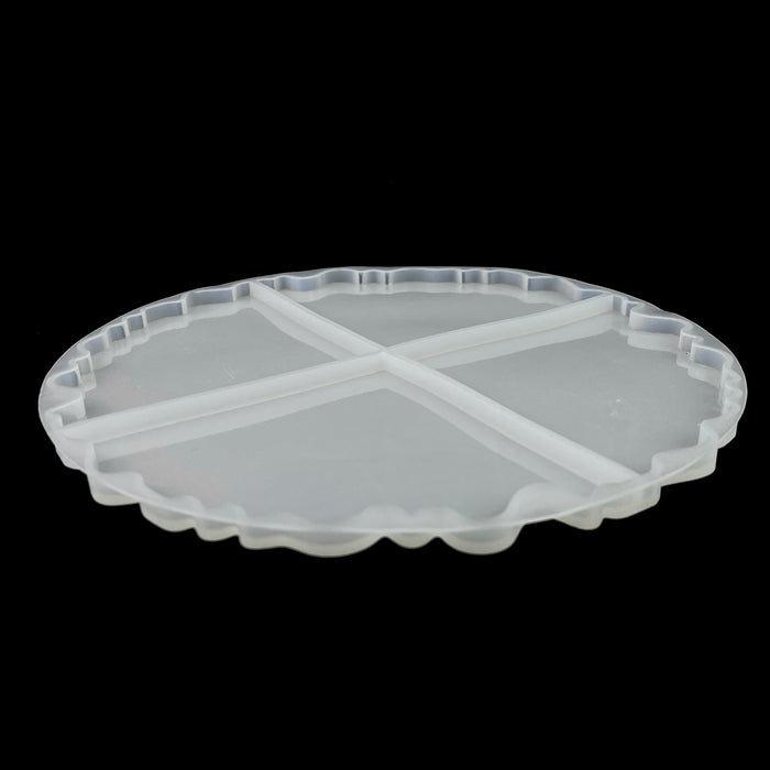 Silicone Resin Mould - Round Tray in Coaster Sections