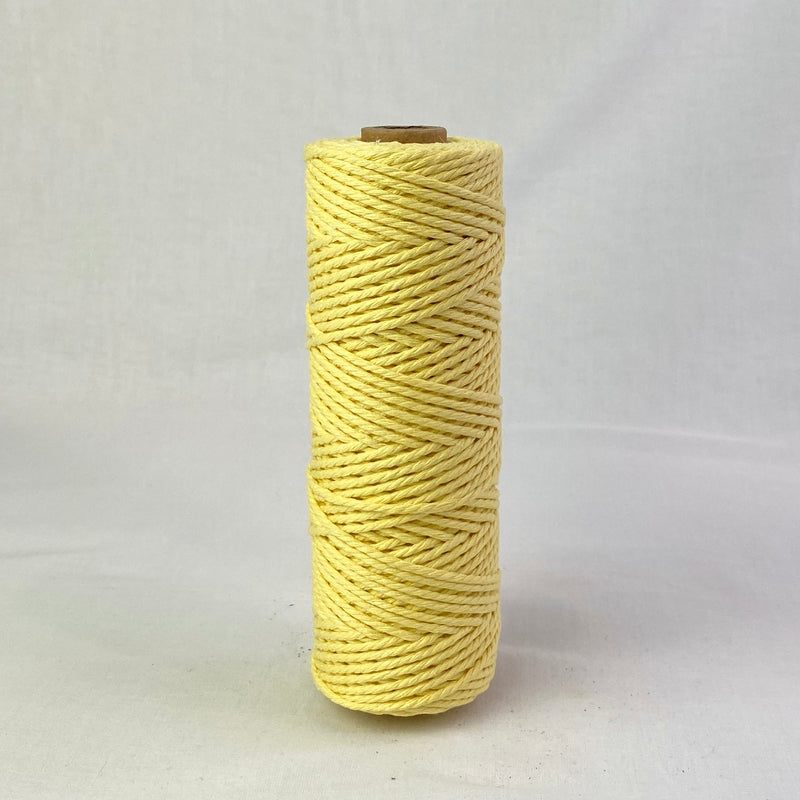 2mm Macrame Rope 200mtr roll Soft Yellow