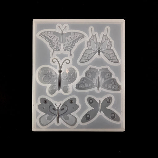 Silicone Resin Mould - Mini Patterned Butterflies