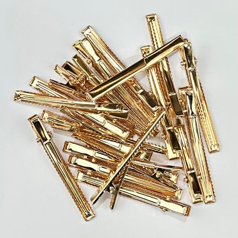 Alligator Hairclips Gold - 20pcs - Harry & Wilma