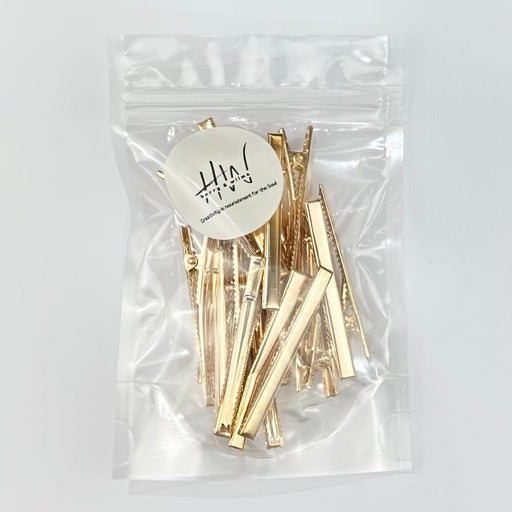 Alligator Hairclips Gold - 20pcs - Harry & Wilma