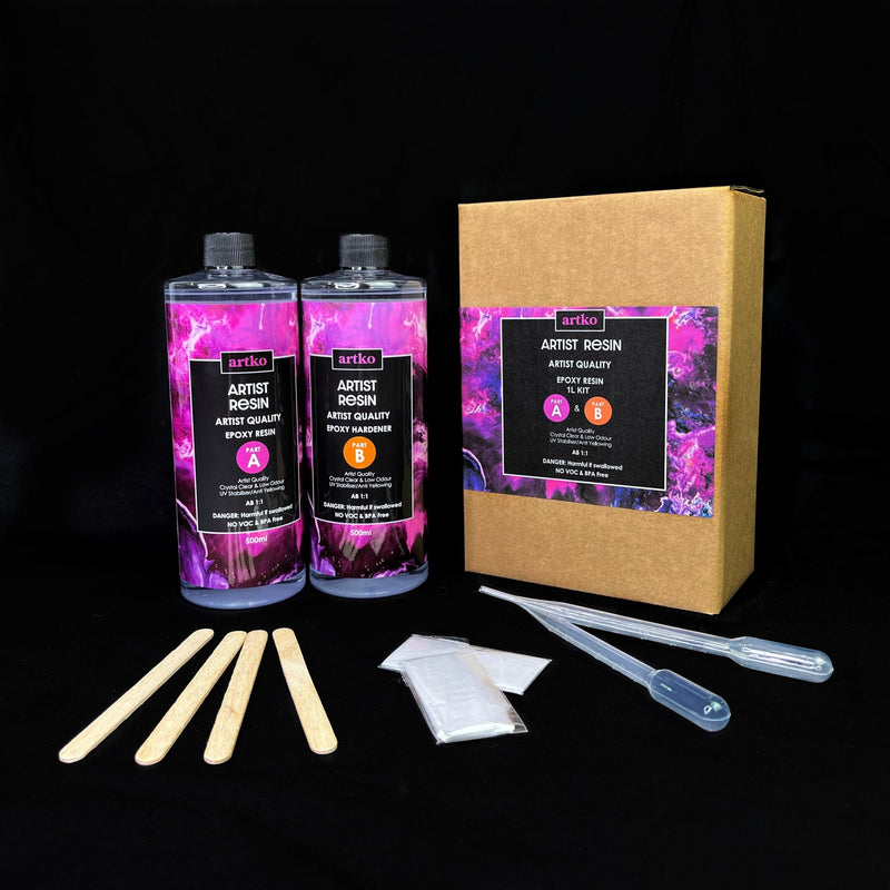 Artist 1 Litre Epoxy Resin Kit - Artist Quality 1:1 Ratio - Harry & Wilma