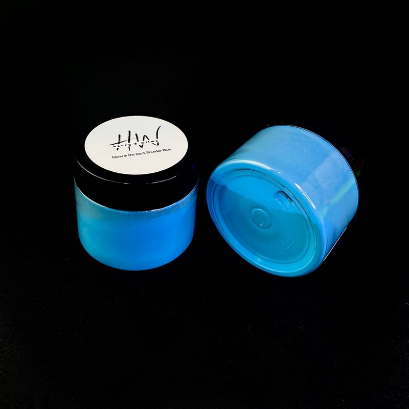 BLUE - Glow In The Dark Powder 40g - Harry & Wilma