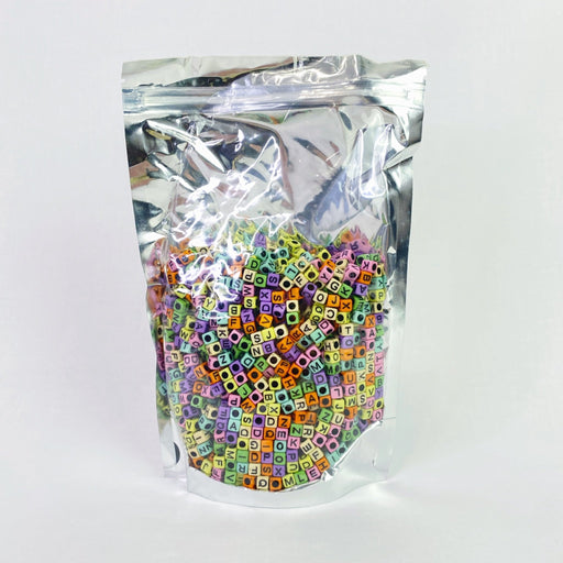 Bulk Coloured Alphabet Beads 250g