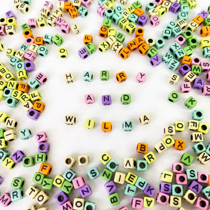 Bulk Coloured Alphabet Beads 250g - Harry & Wilma