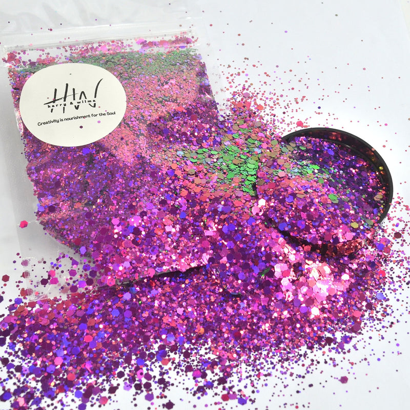 Chameleon Aurora Glitter 25g Hot Pink Gold - Harry & Wilma