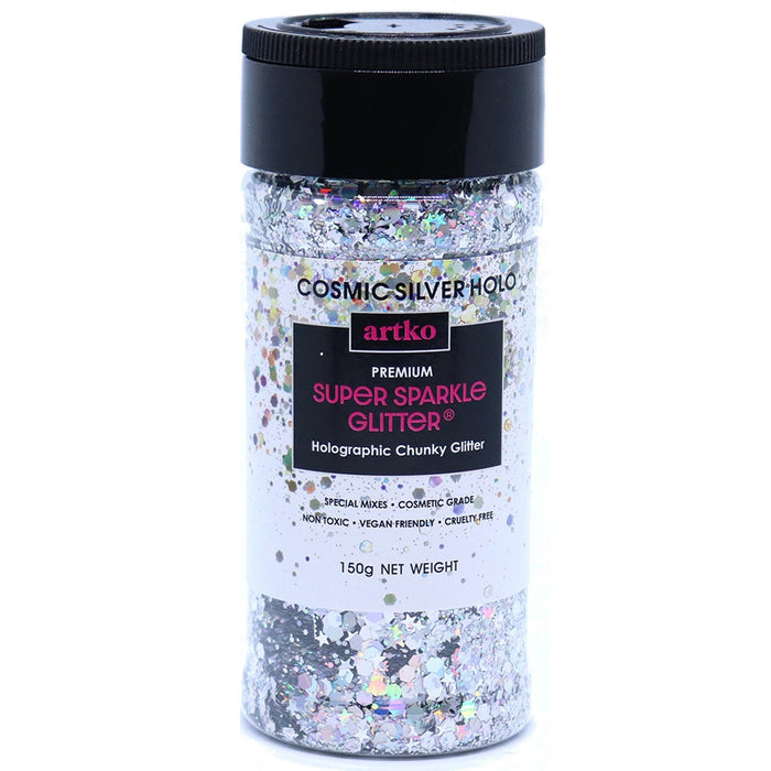 Chunky Glitter Large 150g Super Sparkle - Cosmic Silver - Harry & Wilma