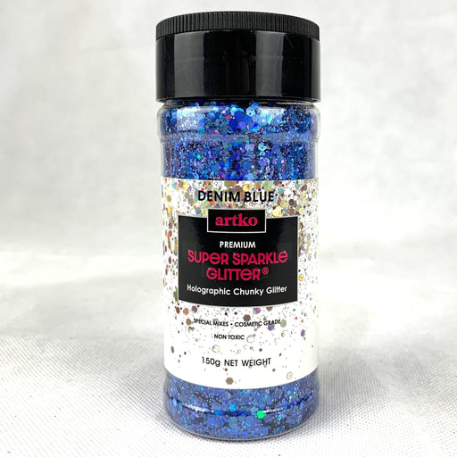 Chunky Glitter Large 150g Super Sparkle -  Denim Blue