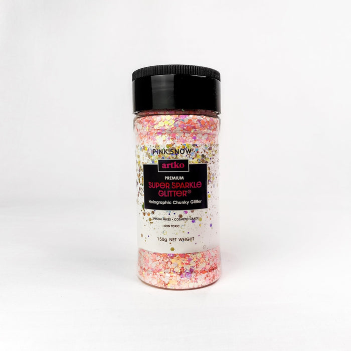 Chunky Glitter Large 150g Super Sparkle - Pink Snow - Harry & Wilma