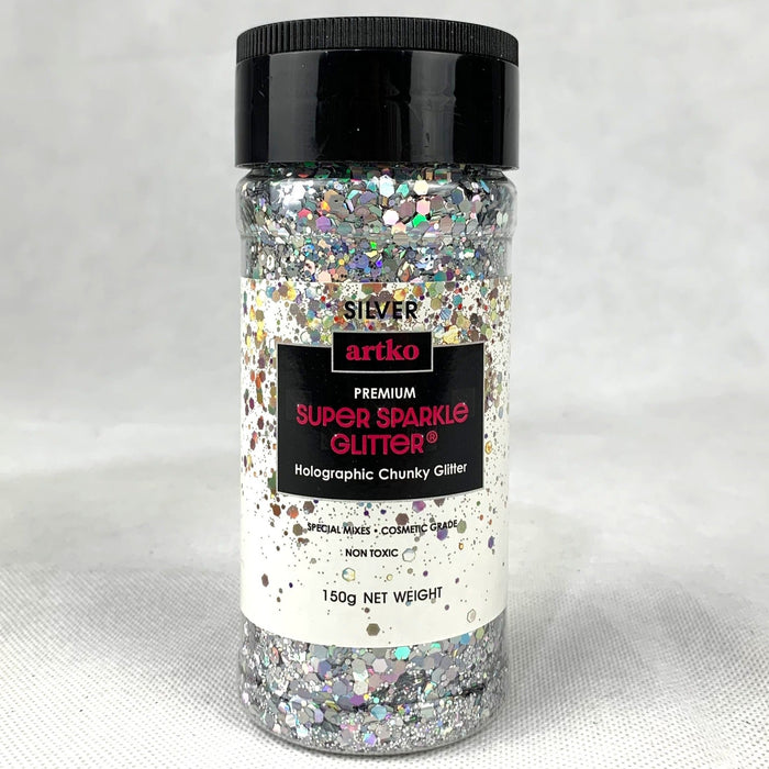 Chunky Glitter Large 150g Super Sparkle - Silver - Harry & Wilma