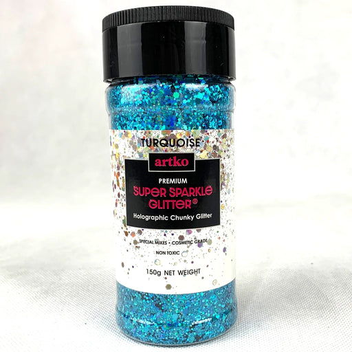 Chunky Glitter Large 150g Super Sparkle -  Turquoise