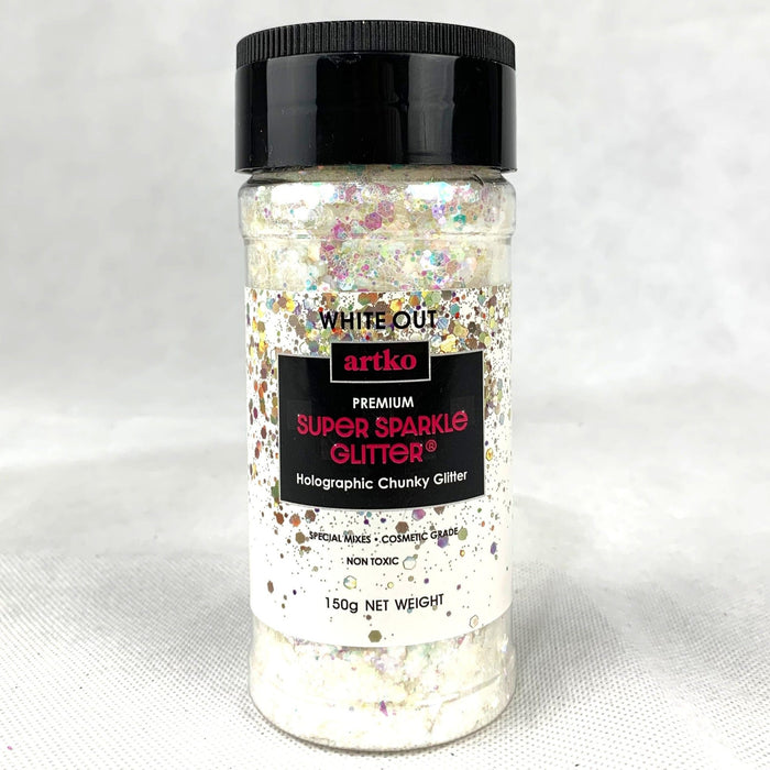 Chunky Glitter Large 150g Super Sparkle - White Out - Harry & Wilma