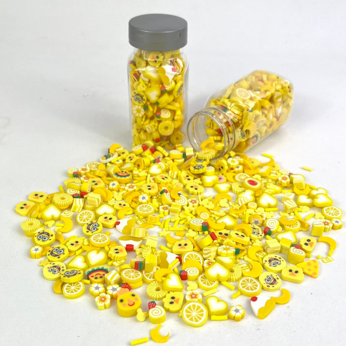 Clay Slices Yellow mix packed in cute milk bottle 35-45g approx. - Harry & Wilma