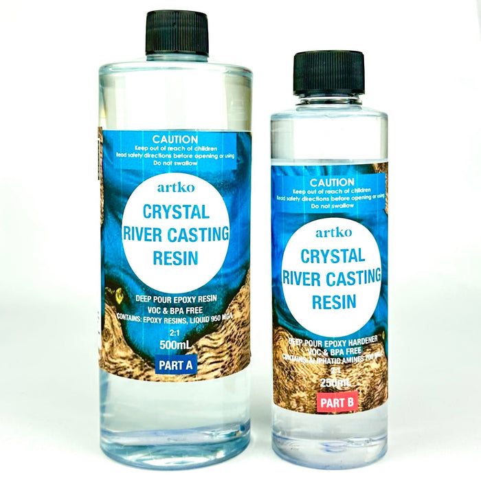 Crystal River Deep Pour Epoxy Resin 2:1 750ml Kit - Harry & Wilma