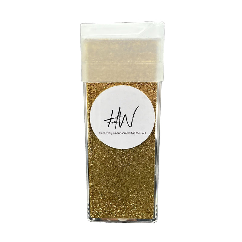 Extra Fine Glitter Ultra Metallic Cosmetic Grade - Deep Gold 130gms - Harry & Wilma