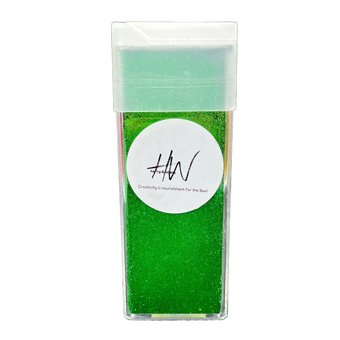 Extra Fine Glitter Ultra Metallic Cosmetic Grade - Green Goblin 130gms - Harry & Wilma