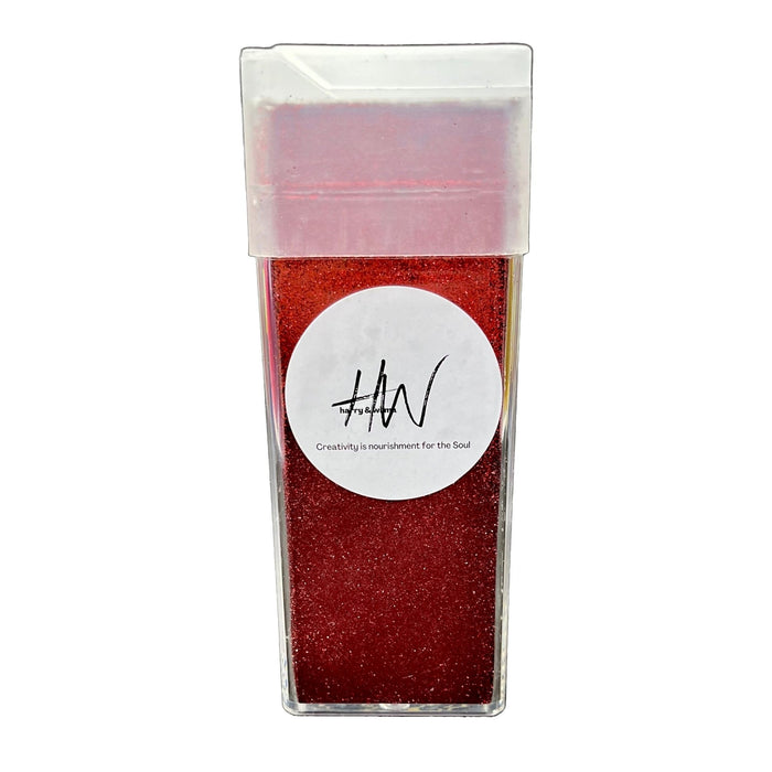 Extra Fine Glitter Ultra Metallic Cosmetic Grade - Rich Red 130gms - Harry & Wilma