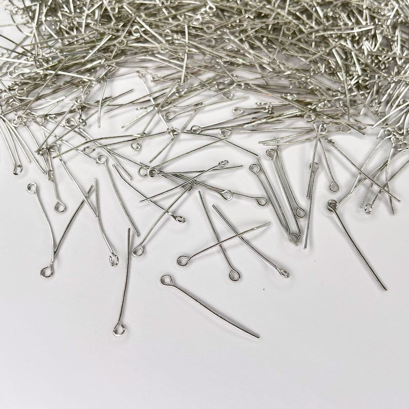 Eye Pins Silver 30mm 900pc (Nickel Free) - Harry & Wilma