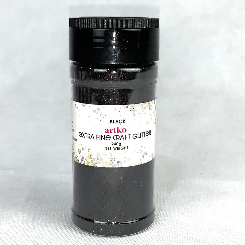 Glitter Extra Fine 240g - BLACK - Harry & Wilma