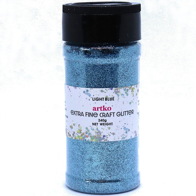 Glitter Extra Fine 240g - LIGHT BLUE - Harry & Wilma