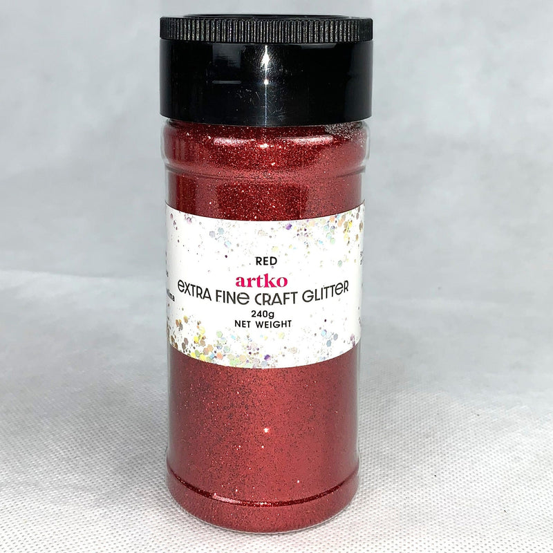 Glitter Extra Fine 240g - RED - Harry & Wilma