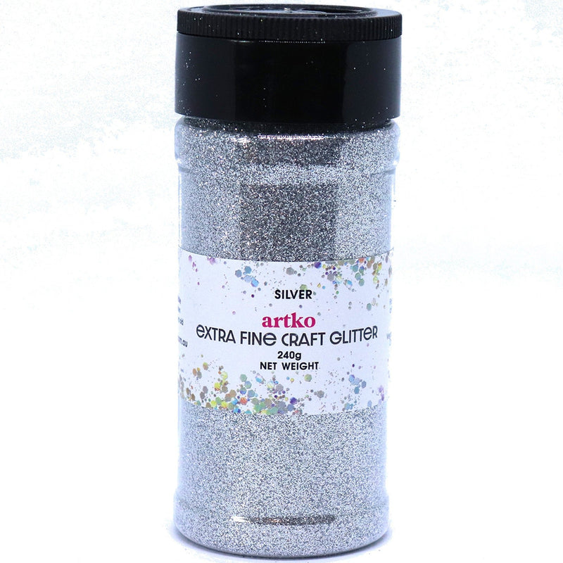 Glitter Extra Fine 240g - SILVER - Harry & Wilma