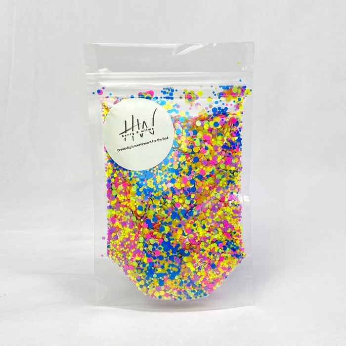 Glitter Round Tutti Fruity Mix 40g - Harry & Wilma