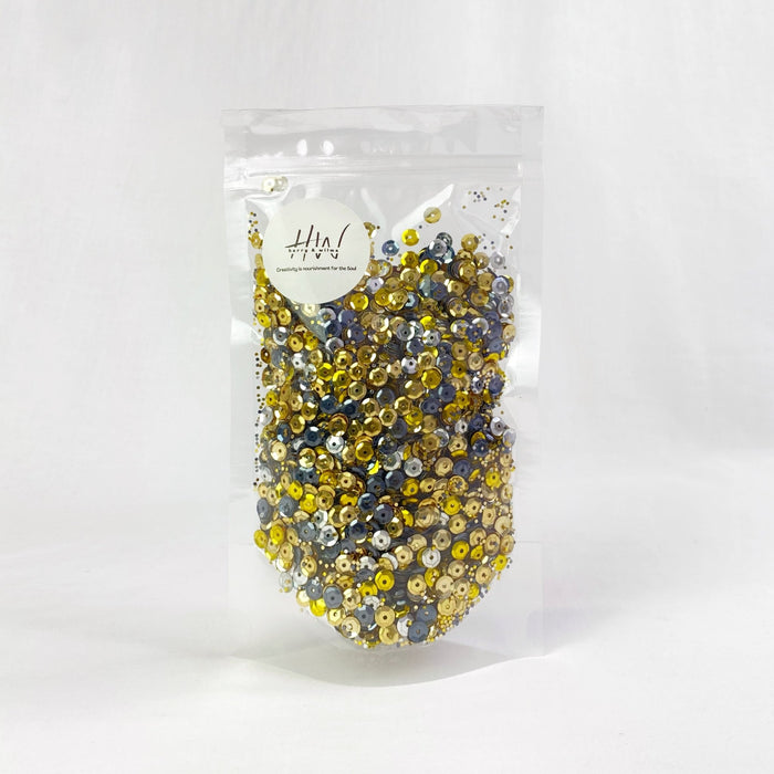 Glitter Shapes 6mm Sequins Gold & Silver Mix - Harry & Wilma