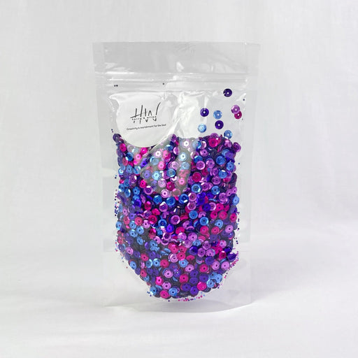 Glitter Shapes 6mm Sequins Pink and Purple Mix