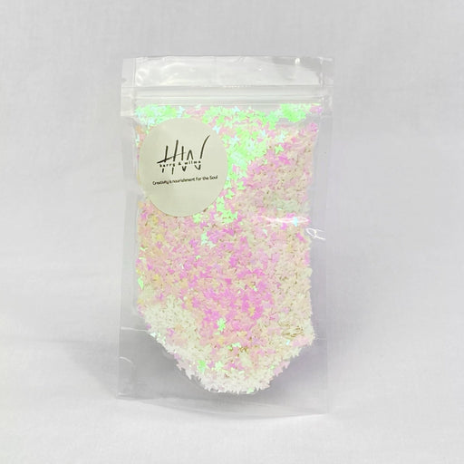 Glitter Shapes Butterflies - Pink Snow 3mm