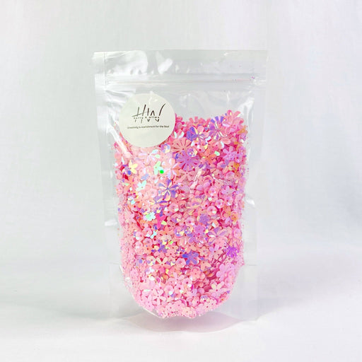 Glitter Shapes Dazzlers Pink 100g