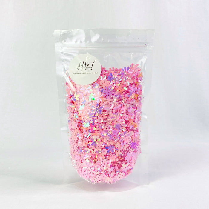 Glitter Shapes Dazzlers Pink 100g - Harry & Wilma