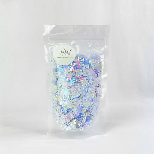 Glitter Shapes Dazzlers White 100g