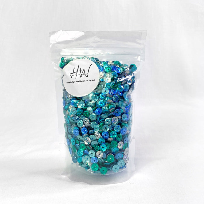 Glitter Shapes Laser Sequin 6mm Mermaid Mix - Harry & Wilma