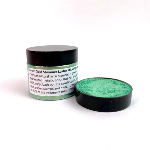 Green Gold Shimmer - Lustre Mica Powder 50ml jar