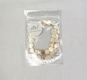 Heart Shape Natural Mother of Pearl Bead Strand 15mm Hearts - Harry & Wilma