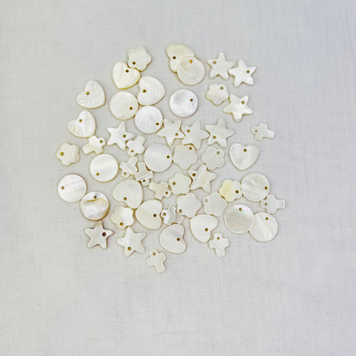 Premium Natural Mother of Pearl Pendant Charm or Earing Set 50pc